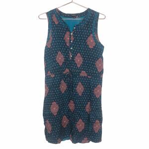 Lucky Brand tie waist sleeveless boho dress size small